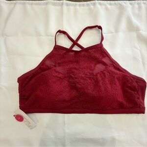Xhilaration Halter Mesh‎ Lace Swim Top Size 18W NWT